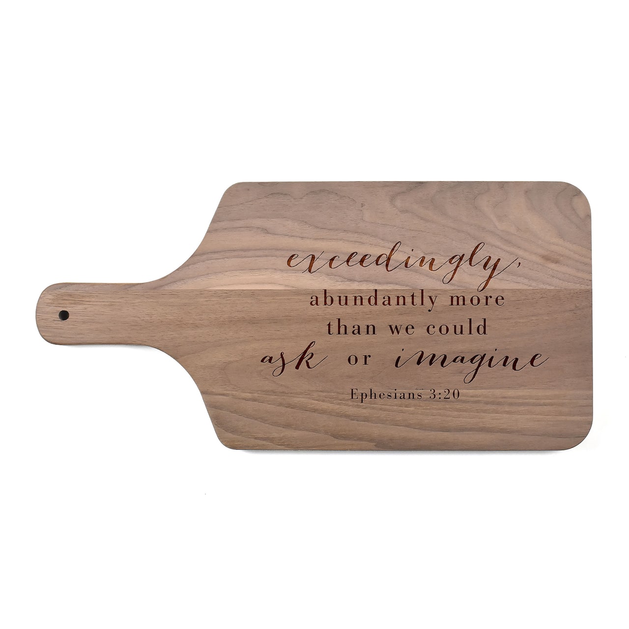 17" Abundantly More Walnut Paddle Cutting Board